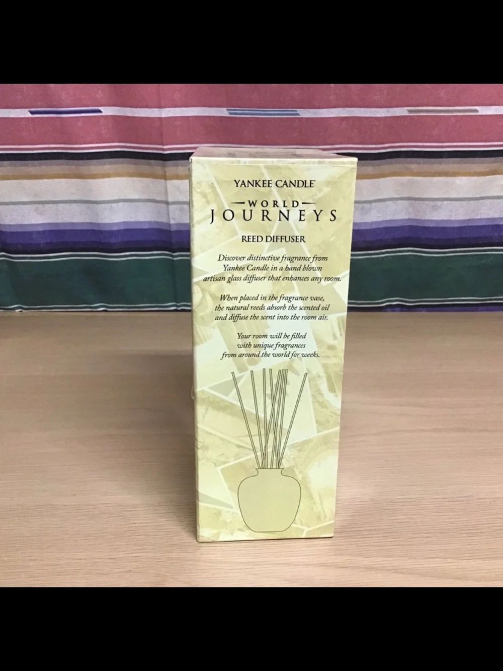 New Sealed Yankee Candle World Scents Caribbean Trade winds Reed Diffuser Glass